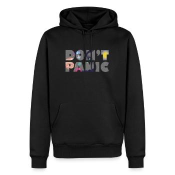 Galaxy Planètes Do not Panic Poison - Sweat à capuche Premium bio Homme - noir - Devant - Nico (187cm)