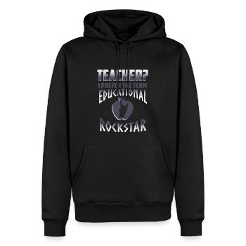 Fraîche éducation étoile Enseignant - Sweat à capuche Premium bio Homme - noir - Devant - Nico (187cm)