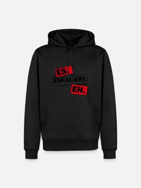 Eskalation - Männer Premium Bio Hoodie - Schwarz