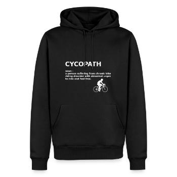 Fahrrad Shirt - CYCOPATH coole Shirts - Männer Premium Bio Hoodie - Schwarz - Vorne - Nico (187cm)