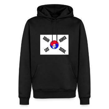South Korea Got Seoul - Männer Premium Bio Hoodie - Schwarz - Vorne - Nico (187cm)