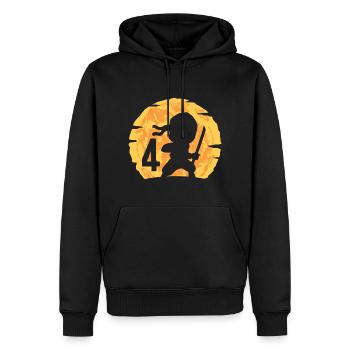 4. Geburtstag Junge 4 Jahre alt Ninja - Männer Premium Bio Hoodie - Schwarz - Vorne - Nico (187cm)