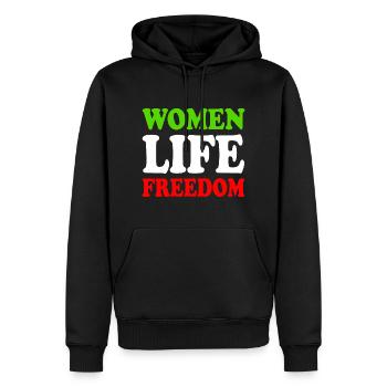 Women life freedom - Männer Premium Bio Hoodie - Schwarz - Vorne - Nico (187cm)