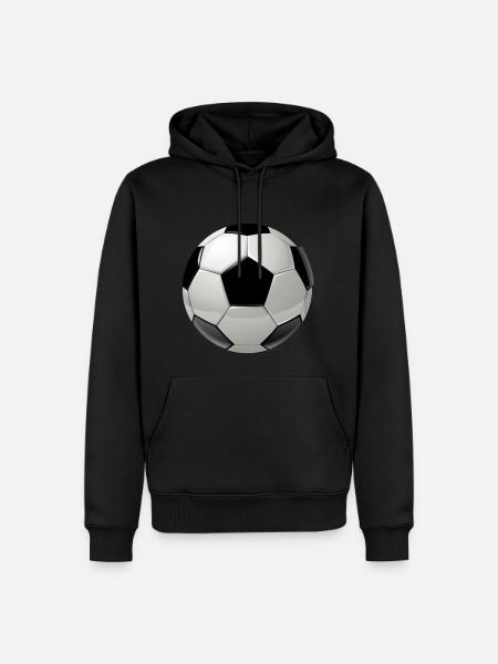 Fussball - Männer Premium Bio Hoodie - Schwarz