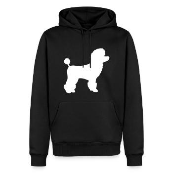 Pudel Geschenk - Männer Premium Bio Hoodie - Schwarz - Vorne - Nico (187cm)