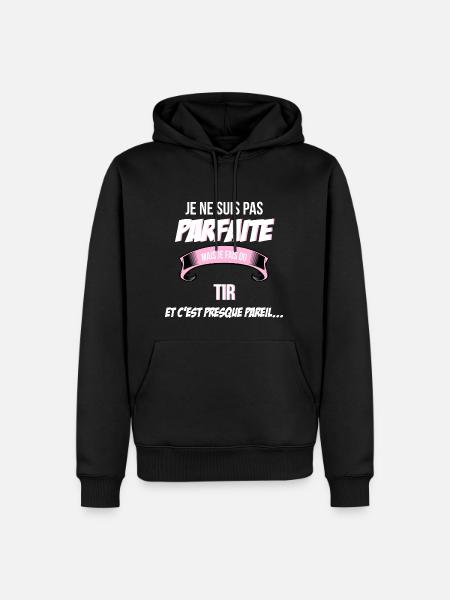 Tir cadeau humour - Sweat à capuche Premium bio Homme - noir