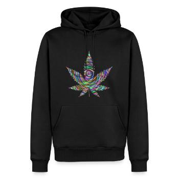 Marijuana - Männer Premium Bio Hoodie - Schwarz - Vorne - Nico (187cm)