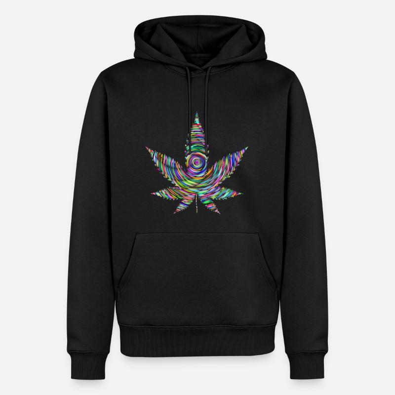 Marijuana - Männer Premium Bio Hoodie - Schwarz