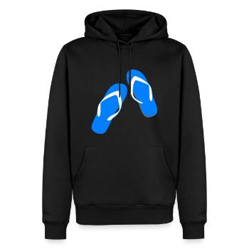 été plage l'été plage vacances urlaub300 - Sweat à capuche Premium bio Homme - noir - Devant - Nico (187cm)