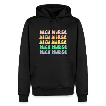 Krankenschwester auf der Intensivstation. - Männer Premium Bio Hoodie - Schwarz - Vorne - Nico (187cm)