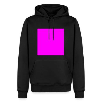 Quadrat pink - Männer Premium Bio Hoodie - Schwarz - Vorne - Nico (187cm)