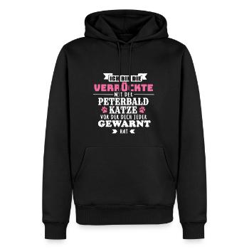 Peterbald Katze T Shirt Geschenk - Männer Premium Bio Hoodie - Schwarz - Vorne - Nico (187cm)