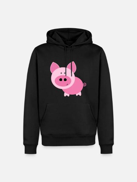 Pink Pig - Men’s Premium Organic Hoodie - black