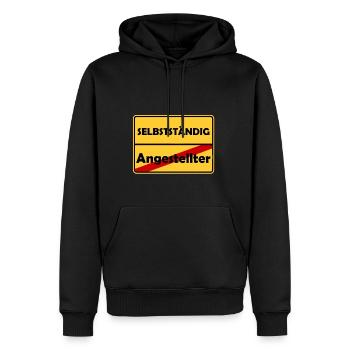 Glückwunsch zur Selbstständigkeit! - Männer Premium Bio Hoodie - Schwarz - Vorne - Nico (187cm)