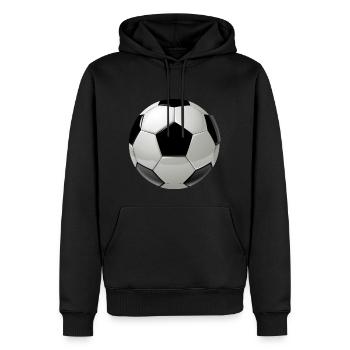 Coupe du monde idée cadeau de football - Sweat à capuche Premium bio Homme - noir - Devant - Nico (187cm)