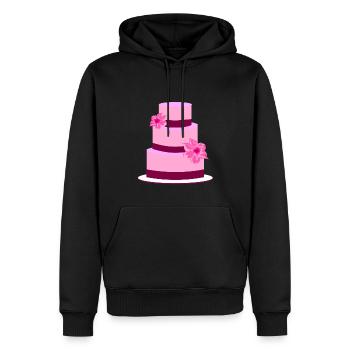 Torte Hochzeit Hochzeitstorte Blumen Geschenkidee - Männer Premium Bio Hoodie - Schwarz - Vorne - Nico (187cm)