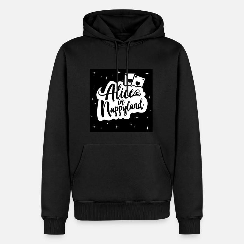 Alice au Nappyland 1 - Sweat à capuche Premium bio Homme - noir