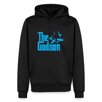The Godson - Männer Premium Bio Hoodie - Schwarz - Vorne - Nico (187cm)