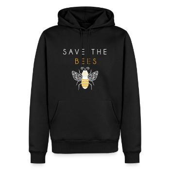 Save the Bees - Protéger les abeilles Nature cadeau - Sweat à capuche Premium bio Homme - noir - Devant - Nico (187cm)