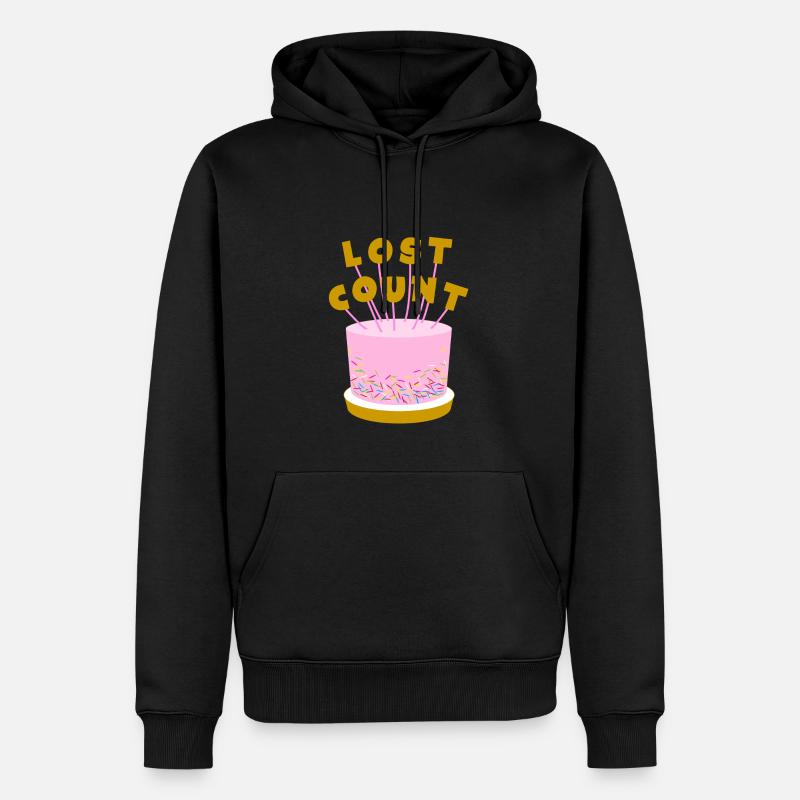 Nombre perdu Geburtstagskuche - Sweat à capuche Premium bio Homme - noir