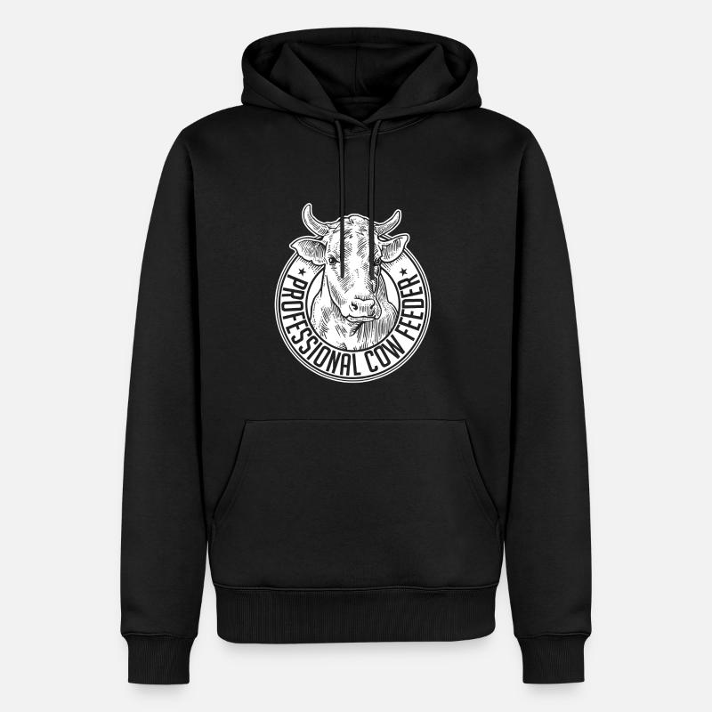 chargeur de vache professionnelle - Sweat à capuche Premium bio Homme - noir