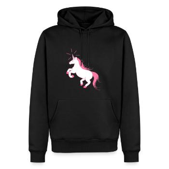 Amazing Unicorn - Das letzte Einhorn - Männer Premium Bio Hoodie - Schwarz - Vorne - Nico (187cm)