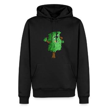 arbre - Sweat à capuche Premium bio Homme - noir - Devant - Nico (187cm)