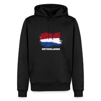 Netherlands Holland flag flag - Men’s Premium Organic Hoodie - black - Front - Nico (187cm)