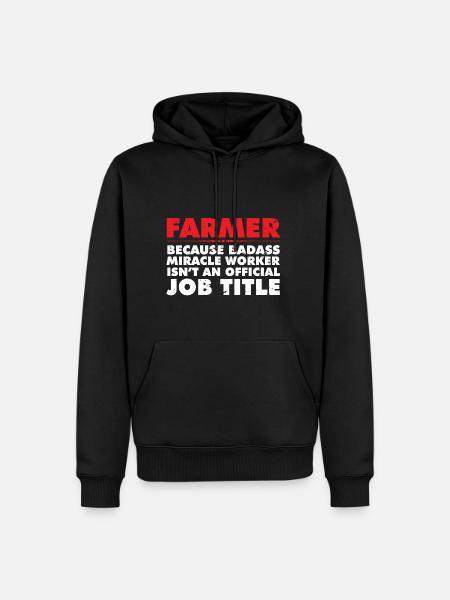 FARMER - Männer Premium Bio Hoodie - Schwarz