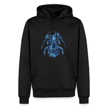 Totenkopf - Kuckuck - Geschenk - Männer Premium Bio Hoodie - Schwarz - Vorne - Nico (187cm)