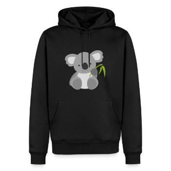 Koala Baby - Süß Australien - Geschenkidee - Männer Premium Bio Hoodie - Schwarz - Vorne - Nico (187cm)
