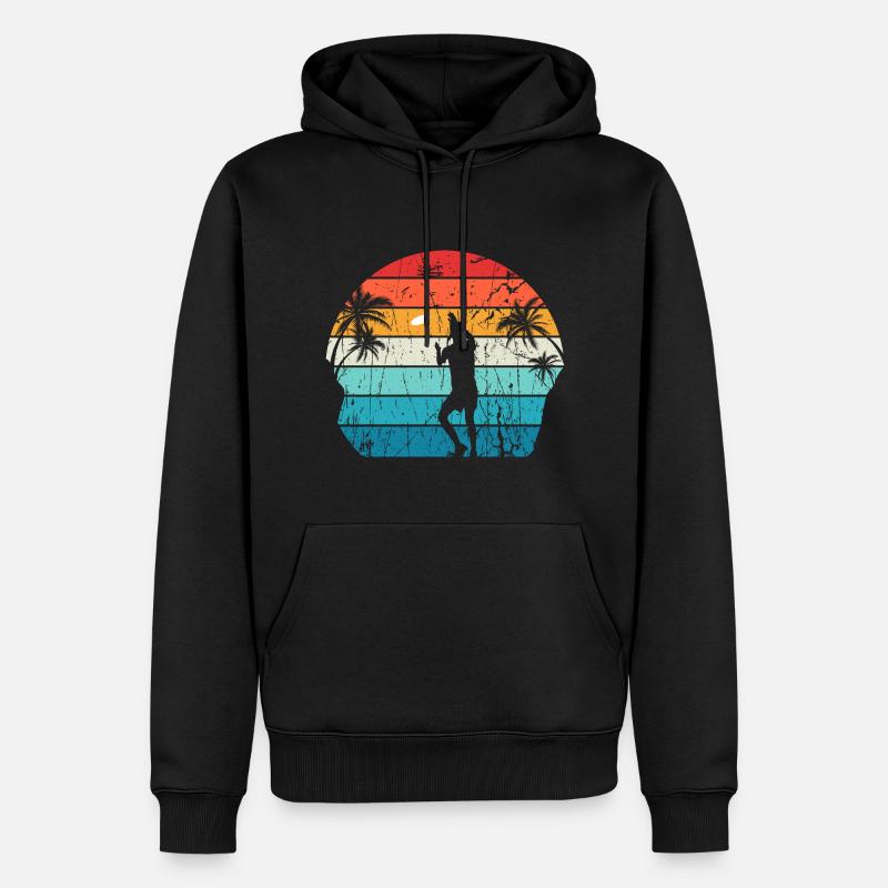 Frisbee - Männer Premium Bio Hoodie - Schwarz