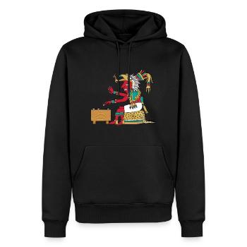 Eagle Warrior spielt Go - Männer Premium Bio Hoodie - Schwarz - Vorne - Nico (187cm)