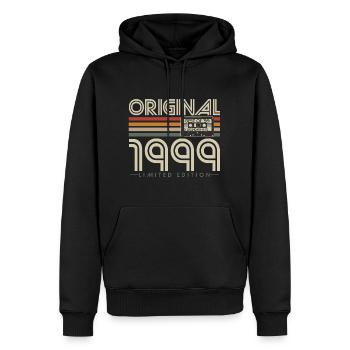 Original 1999 Vintage Vintage rétro anniversaire - Sweat à capuche Premium bio Homme - noir - Devant - Nico (187cm)