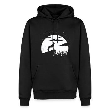 Belgian Shepherd Malinois - Men’s Premium Organic Hoodie - black - Front - Nico (187cm)