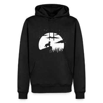 Boykin Spaniel - Men’s Premium Organic Hoodie - black - Front - Nico (187cm)