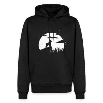 Bruxelles Griffon amoureux chien propriétaire papa maman - Sweat à capuche Premium bio Homme - noir - Devant - Nico (187cm)