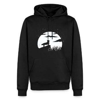 Cardigan Welsh Corgi - Sweat à capuche Premium bio Homme - noir - Devant - Nico (187cm)