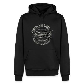 Aeroplane Rides - Men’s Premium Organic Hoodie - black - Front - Nico (187cm)