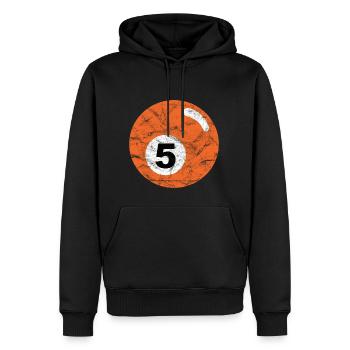 Billard billard orange, cinq cinq millésime - Sweat à capuche Premium bio Homme - noir - Devant - Nico (187cm)