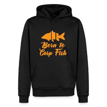 Angler - Angelsport - Karpfen - Geschenk - Männer Premium Bio Hoodie - Schwarz - Vorne - Nico (187cm)