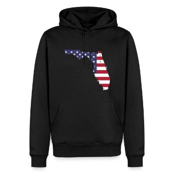 FLORIDE chemise - Sweat à capuche Premium bio Homme - noir - Devant - Nico (187cm)