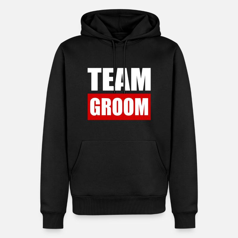 Team groom - Männer Premium Bio Hoodie - Schwarz