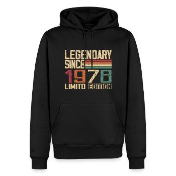 Original 1978 Vintage Geburtstagsgeschenk 1978 - Männer Premium Bio Hoodie - Schwarz - Vorne - Nico (187cm)