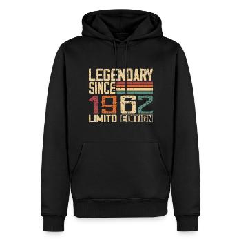 Original 1962 Vintage Geburtstagsgeschenk 1962 - Männer Premium Bio Hoodie - Schwarz - Vorne - Nico (187cm)