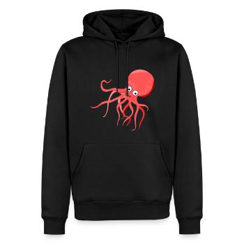 Tintenfisch - Männer Premium Bio Hoodie - Schwarz - Vorne - Nico (187cm)