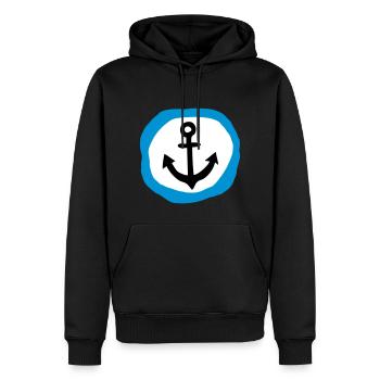 Cadeau d'ancrage du marin de la maison - Sweat à capuche Premium bio Homme - noir - Devant - Nico (187cm)