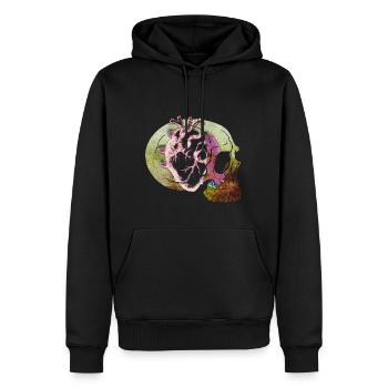 Headbleed - Sweat à capuche Premium bio Homme - noir - Devant - Nico (187cm)