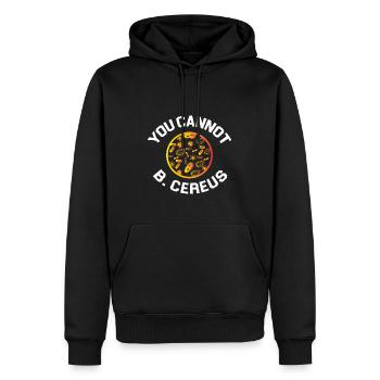 B. Cereus - Männer Premium Bio Hoodie - Schwarz - Vorne - Nico (187cm)