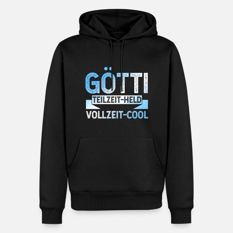 Götti Held - Männer Premium Bio Hoodie - Schwarz